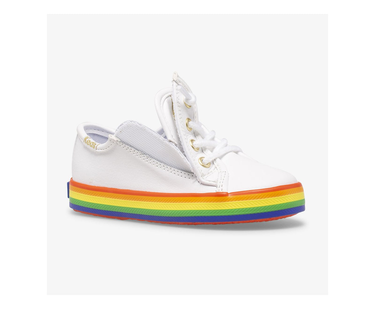 Keds | Big Kid's Kickstart Leather Jr Rainbow